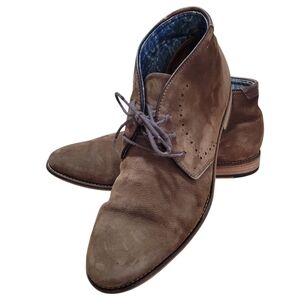 Johnston & Murphy Classic Chocolate Brown Suede Milliken Chukka Boots, Sz 8.5